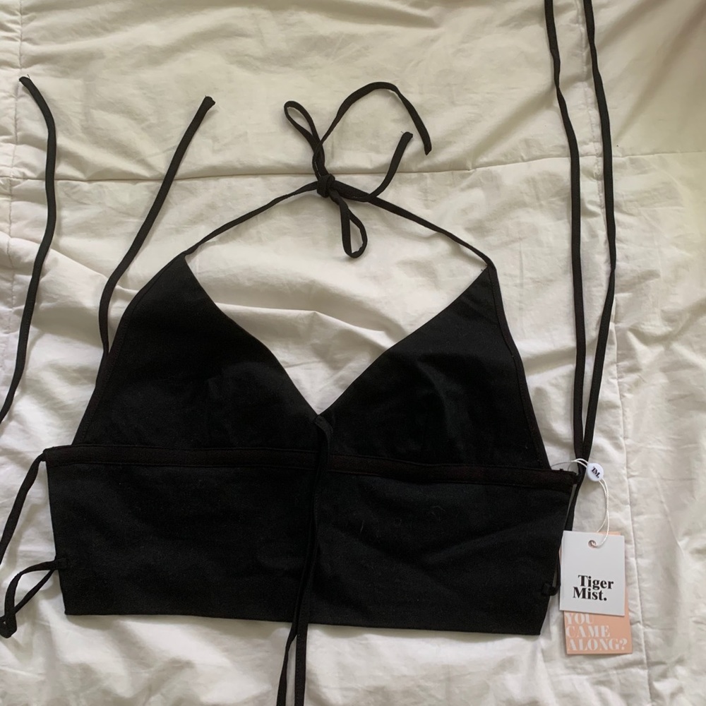 Tiger Mist strappy backless tank